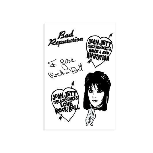 Joan Jett Temporary Tattoo Set