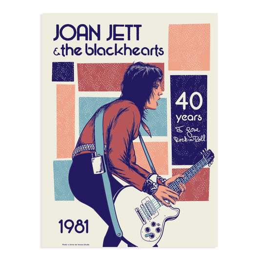 Bad Rep 40th Anniversary Guitar Illustration Poster (12"x16")