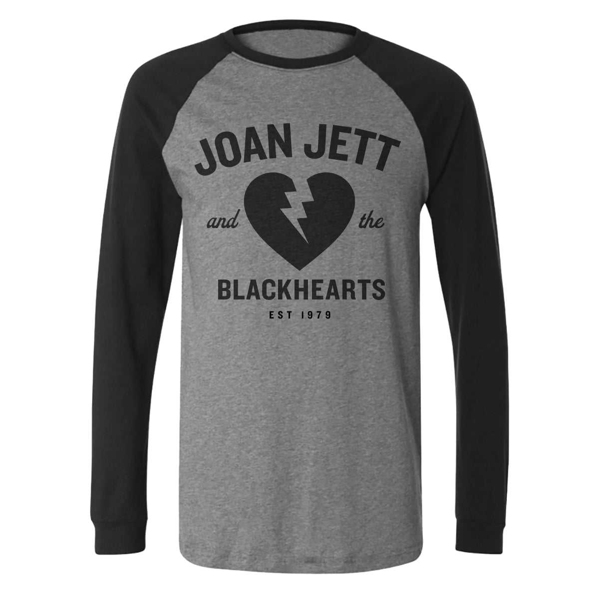 Joan Jett and the Blackhearts Lightning Heart Charcoal Raglan